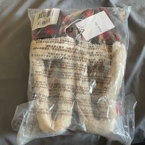 Buffalo plaid slippers. Brand new.